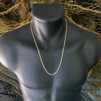 (CAI) Collar Barbado Fuerte Italiano 4 mm (3.00+1.20 mm) de 50 cm Oro 18 Kilates (750 m/m ) con Certificado de Calidad - details 2