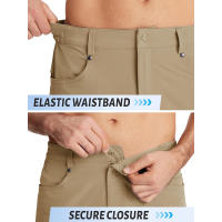 TACVASEN Pantalones Cortos Ligeros Para Hombre Verano Trabajo Camuflaje Múltiples Bolsillos Secado Rápido Pesca Senderismo - details 1