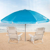 Aktive Sombrilla playa antiviento, 240 cm, con 8 varillas de fibra de vidrio, protección UV50, mástil inclinable y regulable, ventilación superior y bolsa de transporte - details 1