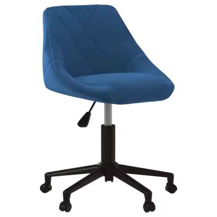 vidaXL Silla de comedor giratoria de terciopelo en color Negro/Azul/Gris oscuro | cómodas modernas ergonómicas para comedor cocina salón hogar - 1