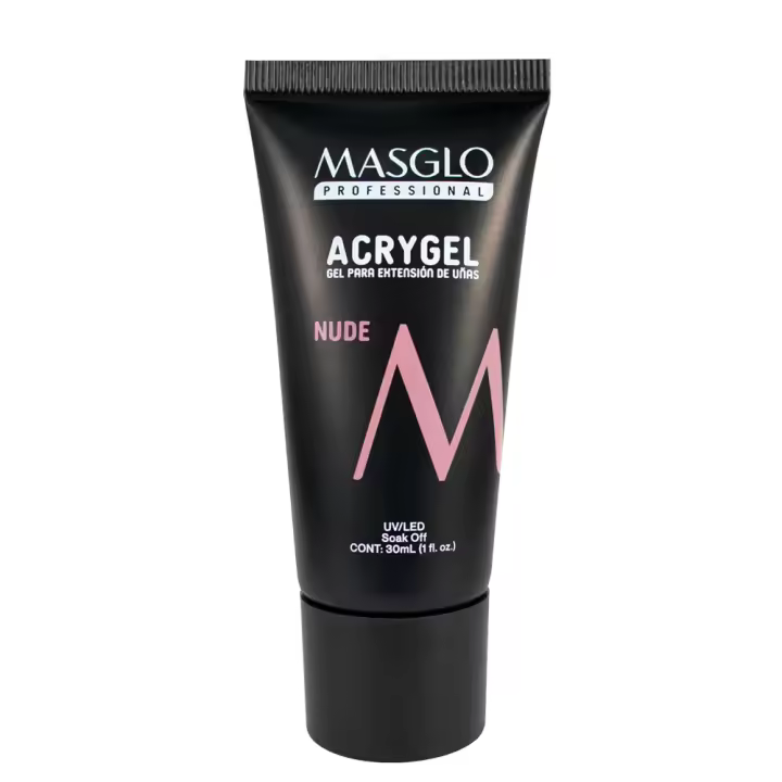 Masglo Acrygel Gel para Extensión de Uñas 30mL Nude - Gel Acrílico para Uñas - 1
