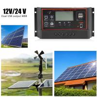 Controlador PWM 100A 12V 24V Automático Para Sistema Solar Carga De Panel Solar 2-USB 5V Con Pantalla LCD Accesorio Para Sistema Solar - details 1