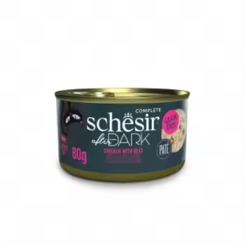 Schesir Lata After Dark De Pollo Con Ternera Paté Para Gatos 12X80GR - 1