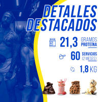 AS AMERICAN SUPLEMENT Proteína de Suero de Leche 100% Whey Protein 2kg | Enriquecida por Creatina | L-Glutamina | Bcaa's | Aumenta Masa Muscular - details 0