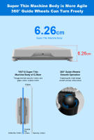 Robot Limpiador de Ventanas Liectroux YW710, Doble Rociador de Agua, Succión de 2500Pa, Bajo Ruido, Rueda Guía de 360°, Control Remoto y por Aplicación, Color Blanco - details 24