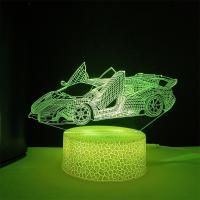 Lámpara De Noche En Forma De Coche Con Ilusión 3D LED Para Niños 16 Colores Con Control Remoto Decoración Para Dormitorio Regalo De Navidad Y Cumpleaños - details 2
