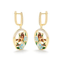 Pendientes Colgantes De Diseño De Pájaro Esmalte Huitan Para Mujer Joyería De Moda Nueva 2022 Tendencia Boda Creativa - details 2