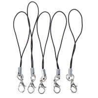 Lanyard De 10 Piezas Para Llaves De USB Correa De Cuerda Negra Unisex Material Acrílico Accesorio De Cadena De Teléfono - details 0