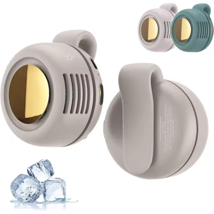 Mini ventilador eléctrico portátil, silencioso y sin aspas, con suspensión ajustable de 3 velocidades, ideal para exteriores, viajes y oficina (blanco) - 1