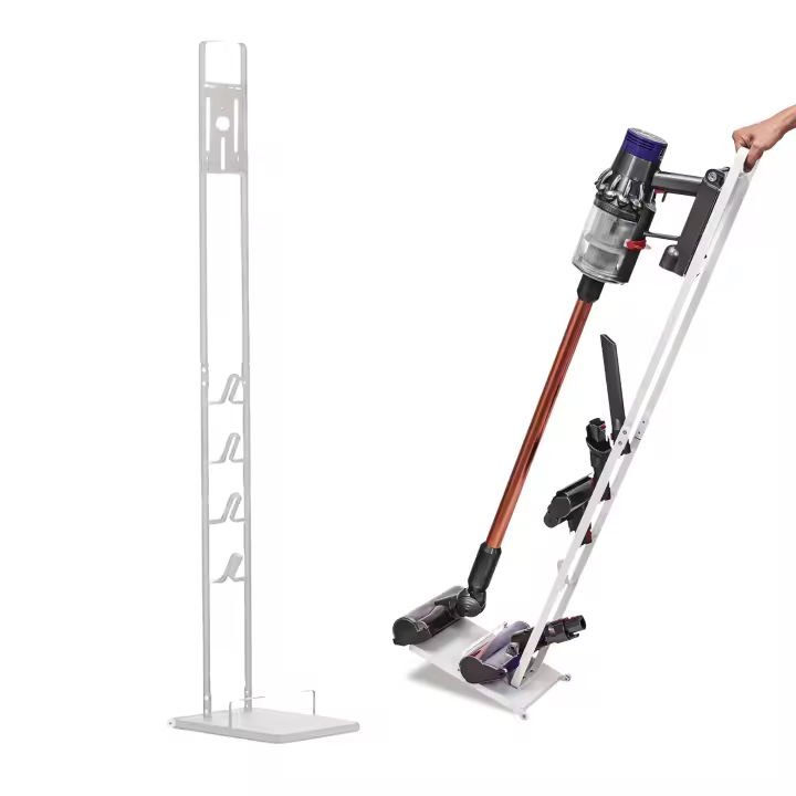 MAGIC SELECT Soporte de Aspiradora Compatible con Dyson V15 V12 V11 V10 V8 V7 V6 - DC45/ DC35/ DC58/ DC59/ DC62/ DC74- Organizador de Almacenamiento de Suelo con Ruedas Sin perforar la Pared. - 1