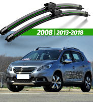 LimpiaParabrisas Delantero LHD Plegable Para Peugeot 2008 A94 2013-2018 Pincel De Ventosa De Pantalla Del Viento Accesorios 26+16 Pulgadas Negro Y Verde - details 0