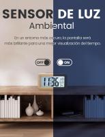 Reloj despertador digital, Reloj Despertador con Temperatura LED, Pantalla large, Reloj Despertador con Bathería - details 3