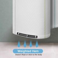 Poliéster Impermeable Cortina Bañera con 12 Ganchos para Ducha y Baño 180x200CM - details 6
