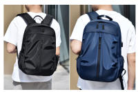 Mochila Universitaria Clásica Versátil De Color Sólido Para Hombres Y Mujeres Con Gran Capacidad Bolsa De Hombro - details 15