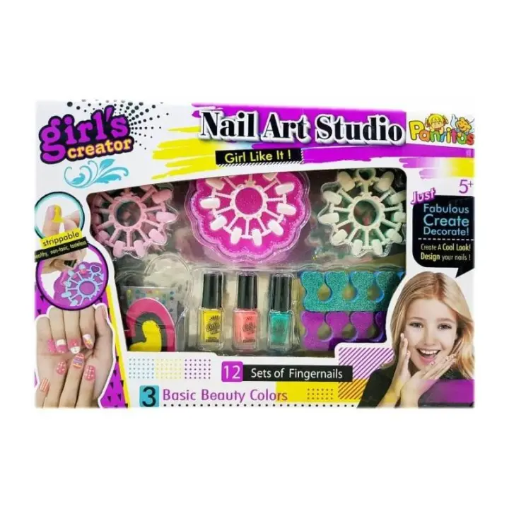 Juego crea y decora tus uñas postizas Nail art studio Panritos - 1