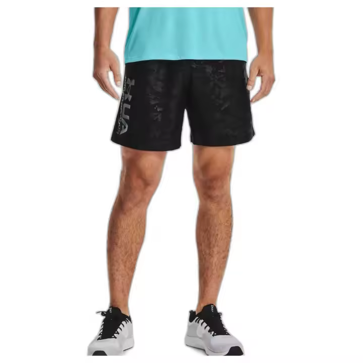 Pantalon Corto Under Armour Woven Emboss para hombre en color negro - 1