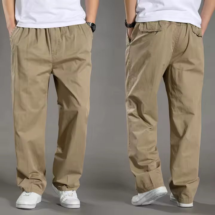 Pantalones De Cargo Para Hombre Talla Grande Hasta 6XL Algodón Trabajo Ropa Casual Escalada Joggers Sudaderas Otoño Trousers - 1