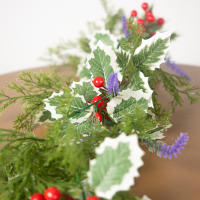 Guirnalda De Navidad Artificial De 180 Cm Con Hojas De Pino Falsas Y Bayas Rojas Decoración Para Casa Y Fiestas De Año Nuevo Planta Artificial De Vínculo Verde - details 4