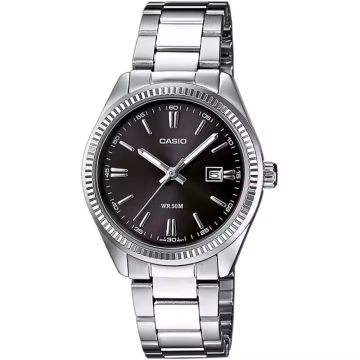 Reloj Casio Mujer Acero Mujer Esfera Negra Ltp-1302pd-1a1veg - 1