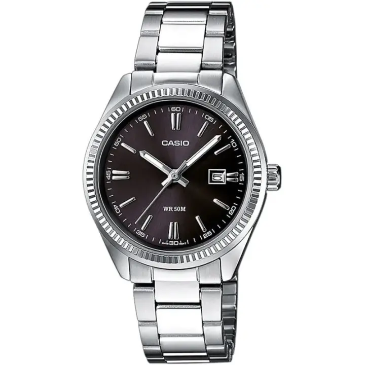 Reloj Casio Mujer Acero Mujer Esfera Negra Ltp-1302pd-1a1veg - 1