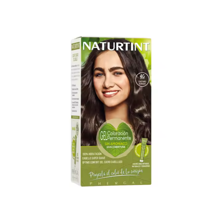 Naturtint Tinte Castaño Dorado 4G - Sin Amoníaco - Con Mascarilla Multicuidado - 1