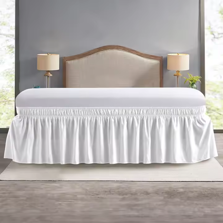 Envolvente Sábana De Cama Con Volantes Fácil De Ajustar Antiarrugas Lavable Resistente Al Desvanecimiento Decoración Para Hogar Para Rey Queen Twin - 1