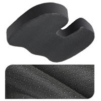 Cojín De Asiento Confortable Y Transpirable Diseño U Almohadilla De Masaje De Espuma Muelle Alivio De La Presión Coccyx Negro Morado Y Gris - details 11