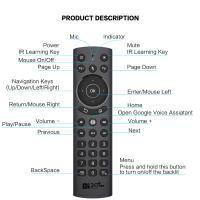 Control Remoto Inalámbrico Con Voz G20S pro 2.4G Y Mouse Aire Retroiluminado Para TV Android H96 Max X96 Max X88 pro Con Gyroscope - details 6