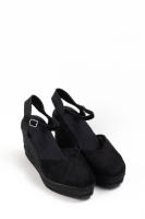 Alpargatas de cuña con plataforma en esparto, punta cerrada y pulsera ajustable, diseño versátil y elegante para cualquier ocasión alpargatas negras enteras Mynzi - details 2