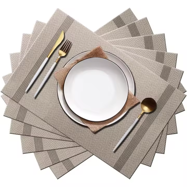 Toallas elegantes, juego de 6 toallas individuales antideslizantes y lavables - 1