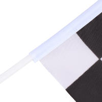 10Pcs Bandera Cuadrada Negra Y Blanca De Alta Calidad Para Carreras Bandera De Automóvil De Polyester Decoración De Deportes - details 1