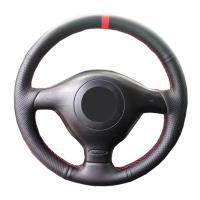 Cubierta De Volante Personalizada Para Coche En Cuero Napa Para Volkswagen VW Golf 4 Passat B5 1996-2003 Seat Leon 1999-2004 Polo 1999-2000 - details 0