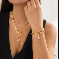 Collar De Moda Para Mujer Con Cadena Gruesa Y Llavero Brillante Accesorio Lindo Para El Cuello Joyería Al Final De 2024 - details 1
