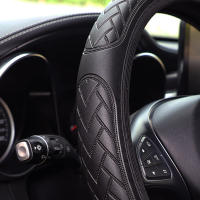 Cubierta De Volante Automotriz En Cuero Embossado Estéreo Sin Anillo Interior Ajuste Para 14.5-15 Pulgadas Accesorios De Suministros De Coche - details 2
