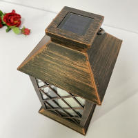 Lámpara Solar LED Exterior Forma De Farol Para Jardín Decoración De Pared De Patio Puerta De Terraza Arte De Escultura - details 4