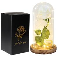 Rosa Eterna De Cristal Con Flores Artificiales Belleza Y El Bestia Regalo Para San Valentín Boda Cumpleaños Decoración - details 6