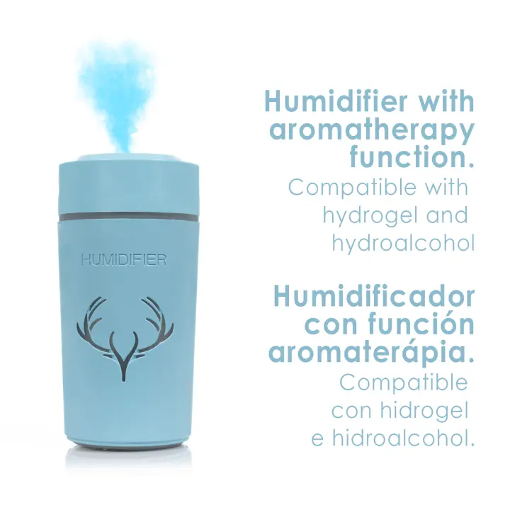 Humidificador 8x8x16cm Nebulizador esterilizador multición (admite hidroalcohol) 500 ml - 1
