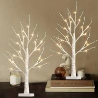 Luz De Árbol De Bricolaje Artificial USB Birch Tree 24 Pulgadas/60 Centímetros Para Decoración De Navidad Halloween Acción De Gracias Jardín - details 9