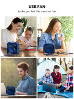 Ventilador Portátil TOPK Mini Con Control USB Ruido Bajo 3 Velocidades Cabeza Giratoria De 360° Ventilador De Mesa Para Habitación Camping - details 6