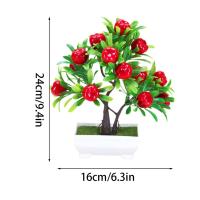 Planta Artificial De Bonsái De Frutas Con Naranja Manzana Limón Decoración Para El Hogar Y Sala De Estar Arbolado Falso De Tamaño Pequeño - details 39