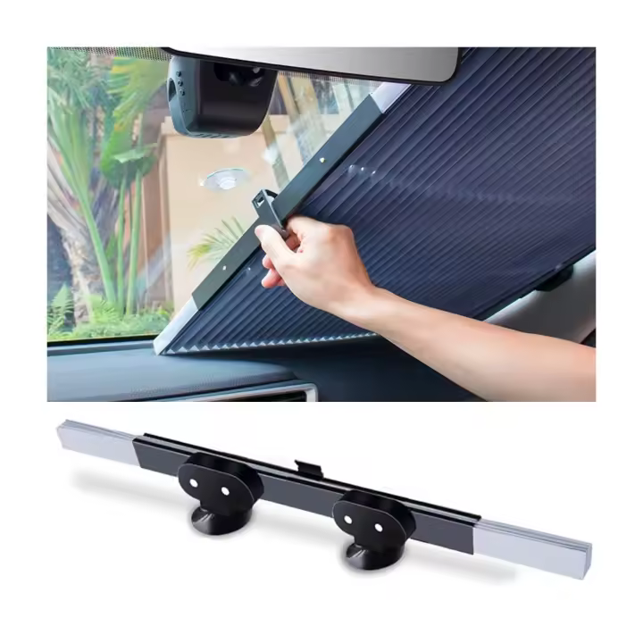 Parasol Coche Delantero, paraSol para Coches 155x65 cm - 1