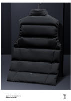 Chaqueta De down Para Hombre Talla Grande Invierno Abrigo Casual Con Capucha Cremallera Y Bolsillos Sin Mangas Aislada Y Gruesa - details 8