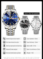 Reloj De Cuarzo Para Hombre BINBOND 2024 Auténtico Resistente Al Agua Con Espectro Nocturno Calendario Doble Y Puntos Diamantados Vidrio De Cristal Durável Estilo Lujo - details 10