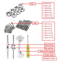 Juego De 32 Piezas De Taps Y Dies De Acero Tungsteno Para Herramienta De Enredo Manual Conjunto De Herramientas De Hilo Metrico Con Llave M3-M12 - details 3