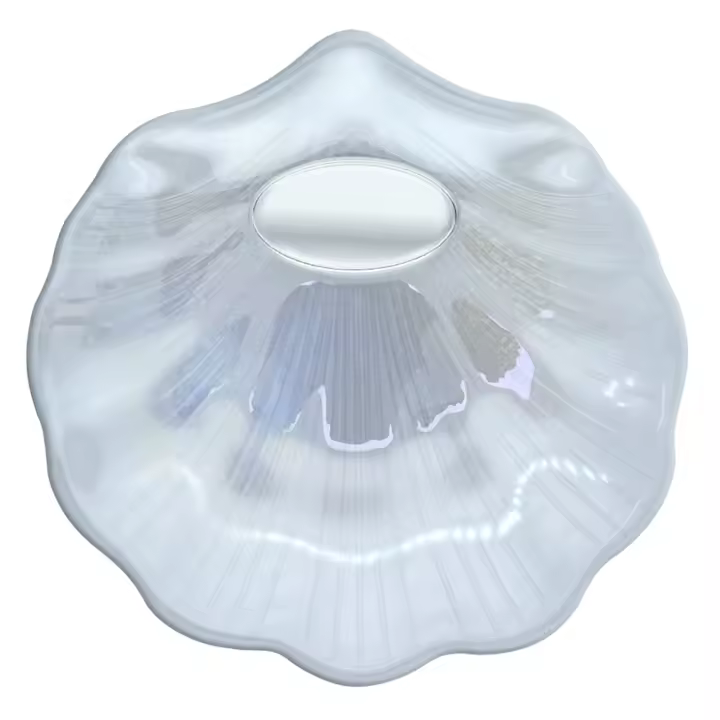 Concha de Bautismo Cristal Nácar en Plata de Ley Bilaminada, Regalo Infantil Reina Joyeros - 1