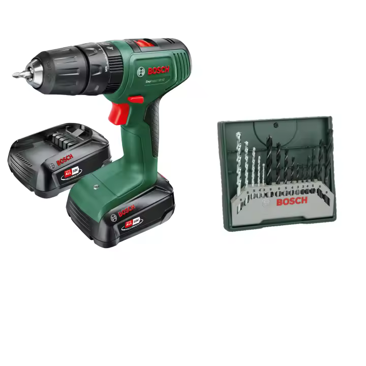 Bosch EasyImpact 18V-40 Cordless Drill & 15-piece Mini-X-Line Set Bundle - 1