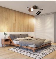 Luz De Techo LED Giratoria 2 Vías Con Enchufe GU10 Kit De Iluminación De Trax Para Cocina Dormitorio Showroom Metal Negro - details 8