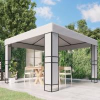 vidaXL Cenador con Doble Techo Carpa para Fiestas Bodas Toldo Jardín Color Taupé,  Blanco,  Antracita y mas - details 0