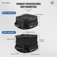 Bolsa De Asiento Trasero Para Motocicleta 37L Impermeable Almacenamiento De Casco Y Equipaje Moto Bolsa De Hombro Dual Uso - details 15