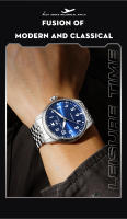 Reloj De Diversión WM Watch Welly Merck WM165 Para Hombre Resistente Al Agua 200M Serie Piloto Mecánico Automático Con Cristal De Zafiro Marcas Arábigas Acero Inoxidable - details 4